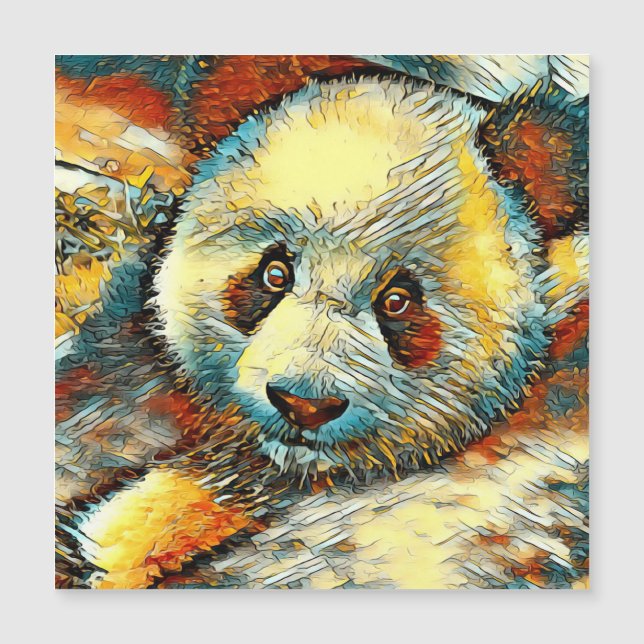 TierArt_Panda_001 Magnetkarte (Vorderseite)
