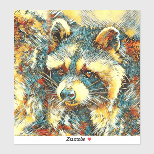 TierArt_Raccoon_004 Aufkleber (Blatt)