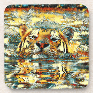 TierArt_Tiger_001 Getränkeuntersetzer