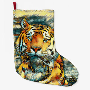 TierArt_Tiger_010 Großer Weihnachtsstrumpf