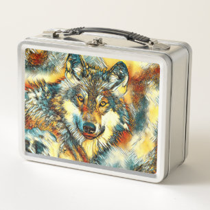 TierArt_Wolf_001 Metall Brotdose