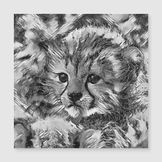 TierArtBW_Cheetah_001 Magnetkarte (Vorderseite)