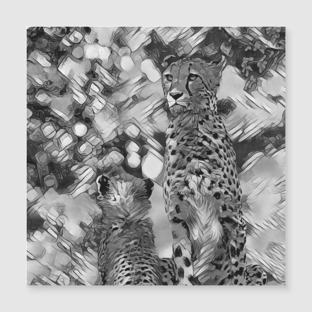 TierArtBW_Cheetah_008 Magnetkarte (Vorderseite)
