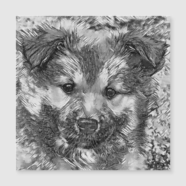 TierArtBW_Dog_008 Magnetkarte (Vorderseite)