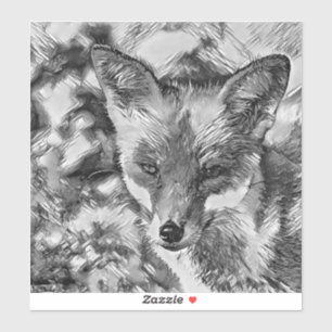TierArtBW_Fox_001 Aufkleber