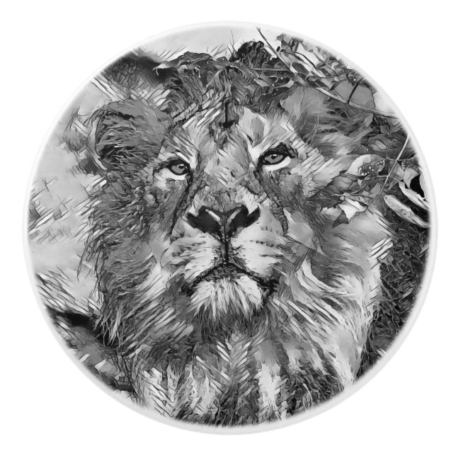 TierArtBW_Lion_003 Keramikknauf (Vorderseite)