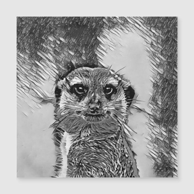 TierArtBW_Meerkat_002 Magnetkarte (Vorderseite)