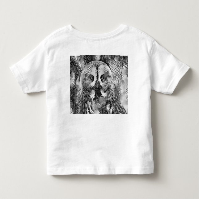 TierArtBW_Owl_001 Kleinkind T-shirt (Rückseite)