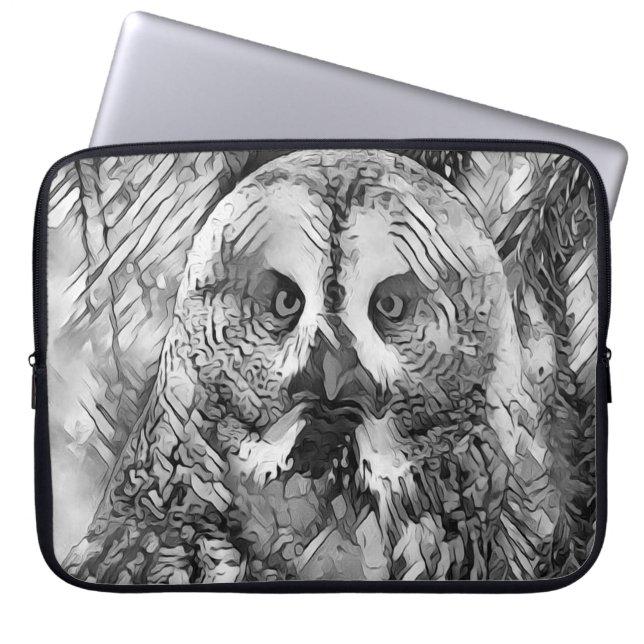 TierArtBW_Owl_001 Laptopschutzhülle (Vorderseite)