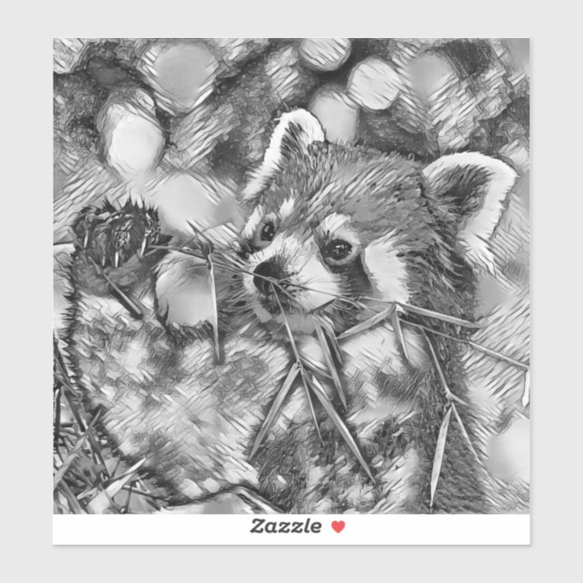 TierArtBW_RedPanda_001 Aufkleber (Blatt)