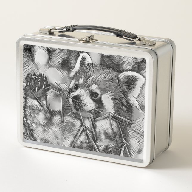 TierArtBW_RedPanda_001 Metall Brotdose (Vorderseite)
