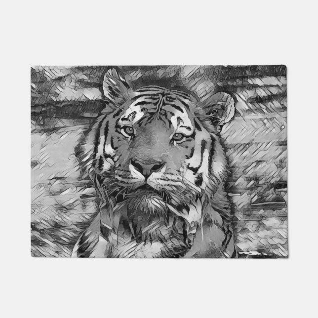 TierArtBW_Tiger_004 Fußmatte (Vorderseite)