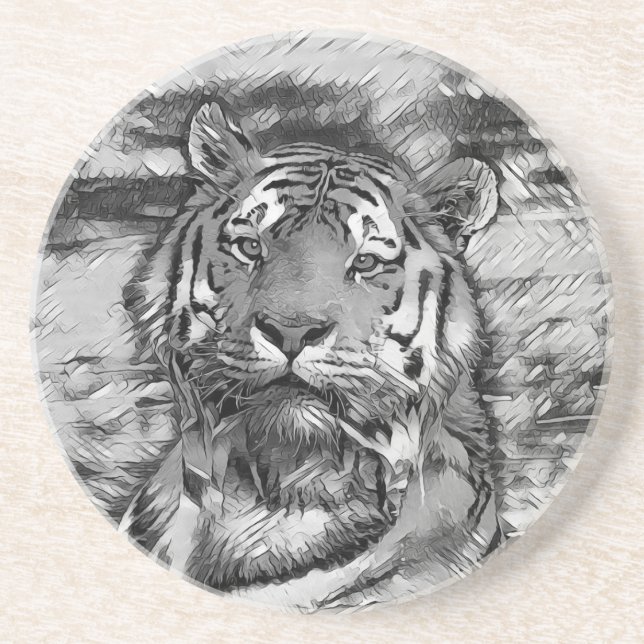 TierArtBW_Tiger_004 Getränkeuntersetzer (Vorne)