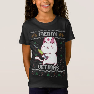 Tierarzneimittel Niedliche Katze Vet Ugly Christma T-Shirt