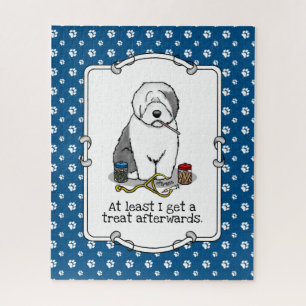 Tierarzt Alt Englisch Schafhund Grau 1 Niedlicher  Puzzle