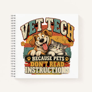 Tierarzt-Assistent Haustiere Lesen Notebook Nicht Notizbuch