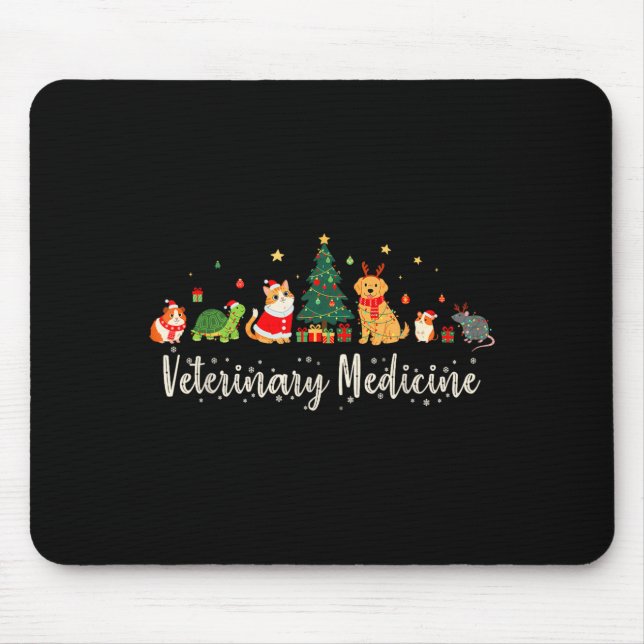 Tierarzt-Assistent Tier Weihnachten Xmas Stimmung  Mousepad (Vorne)