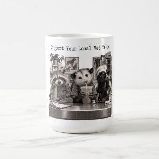 Tierarzt-Assistent Waschbär Opossum Stinktier Kaff Kaffeetasse