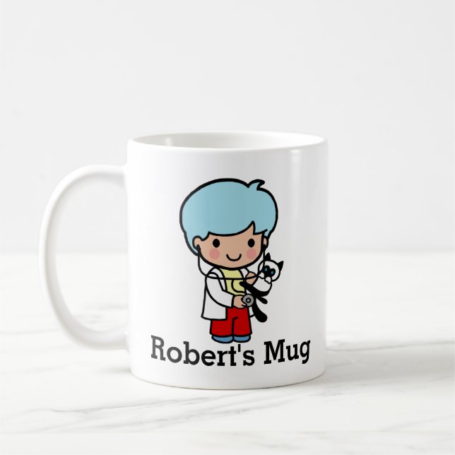 Tierarzt bei Kitty Cat Kaffeetasse (Links)