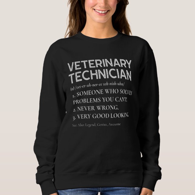 Tierarzt Definition Tierarzt Tech Sweatshirt (Vorderseite)