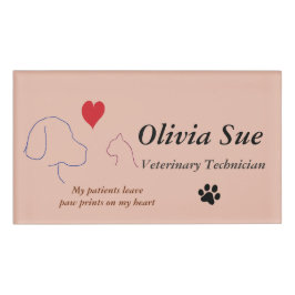 Tierarzt Drucke auf meinem Herzen #2 Namenschild