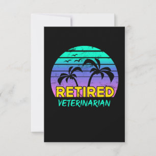 Tierarzt im Ruhestand Ruhestand Geschenk Retro Dankeskarte