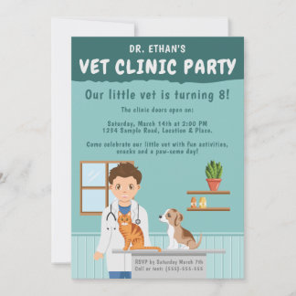 Tierarzt-Kindergeburtstag Tierklinik Einladung