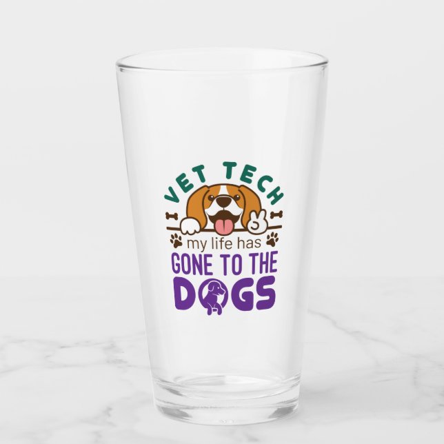 Tierarzt Leben für Hunde Glas (Vorderseite)