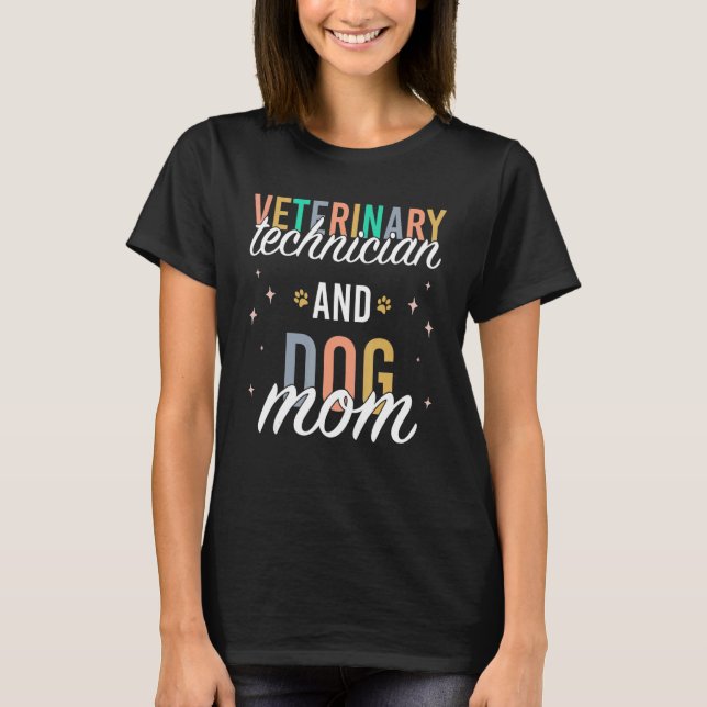 Tierarzt Mama Hunde Niedliche Tierärztliche T-Shirt (Vorderseite)