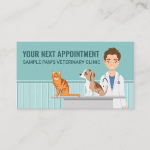 Tierarzt Mann Tier Doktor Katze Hund Benutzerdefin Terminkarte