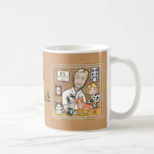 Tierarzt mit der Kätzchen-Kaffee-Tasse Kaffeetasse