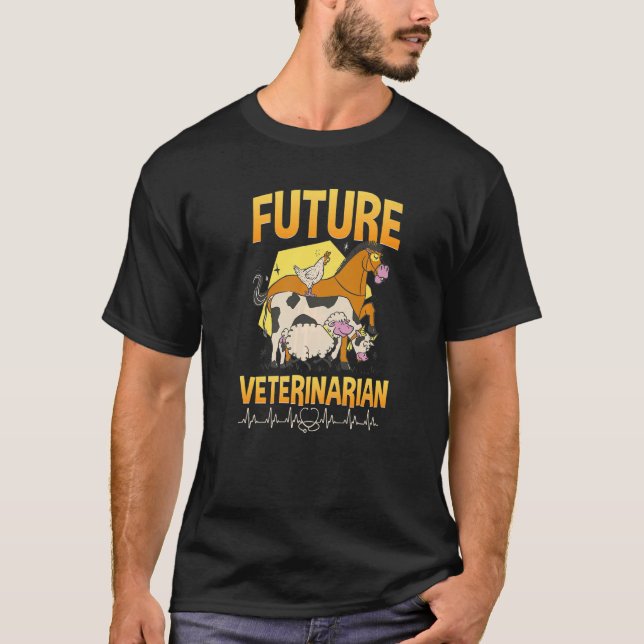 Tierarzt Tech Niedlich Veterinary Future Veterinar T-Shirt (Vorderseite)