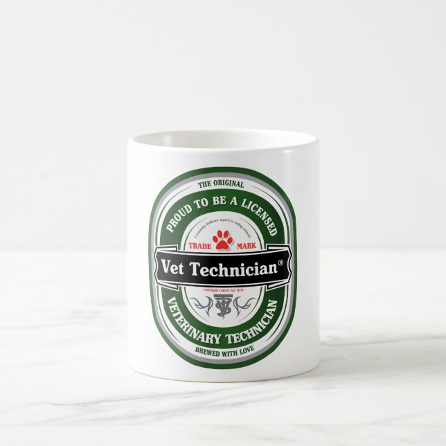 Tierarzt Tech-Tasse Kaffeetasse (Mittel)