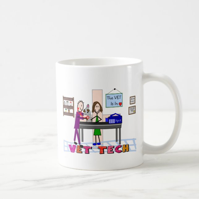 Tierarzt-Technologie-Kunst-Geschenke Tasse (Rechts)