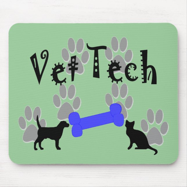Tierarzt TECHNOLOGIE mit dem Hundeknochen Mousepad (Vorne)
