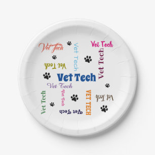 Tierarzt-Technologie Pappteller