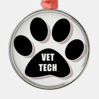 Tierarzt-Technologie-Tatzenverzierung Silbernes Ornament