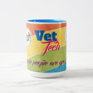 Tierarzt-Technologie Zweifarbige Tasse