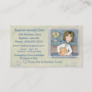 Tierarzt-u. Ingwer-persische Katzen-Visitenkarten Visitenkarte
