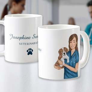 Tierarzt Vet Holding Puppy Individuelle Name Kaffeetasse