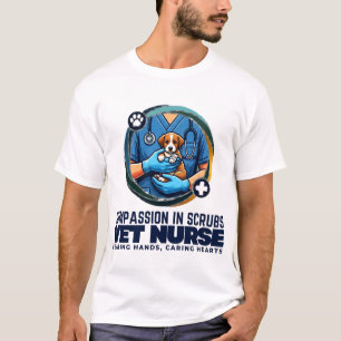 Tierarzthelferin Mitgefühl in OP-Kleidung Welpe T-Shirt