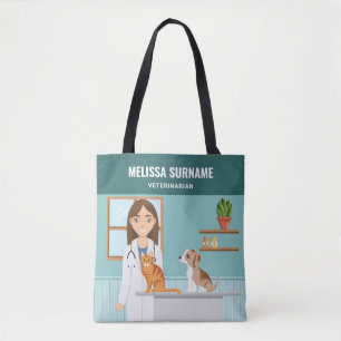 Tierärztin Frau Tierarzt Tiermedizin mit Katze und