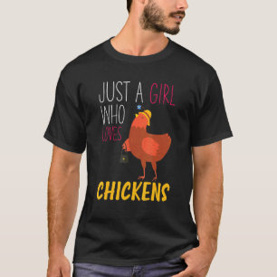 Tierärztin Frauen Mädchen Nur Ein Mädchen Das Hühn T-Shirt