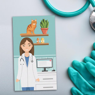 Tierärztin Frauen Tierklinik Haustier Tierarzt Dok Visitenkarte
