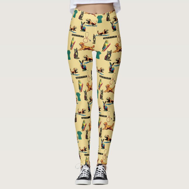 Tierärztin Leggings (Vorderseite)