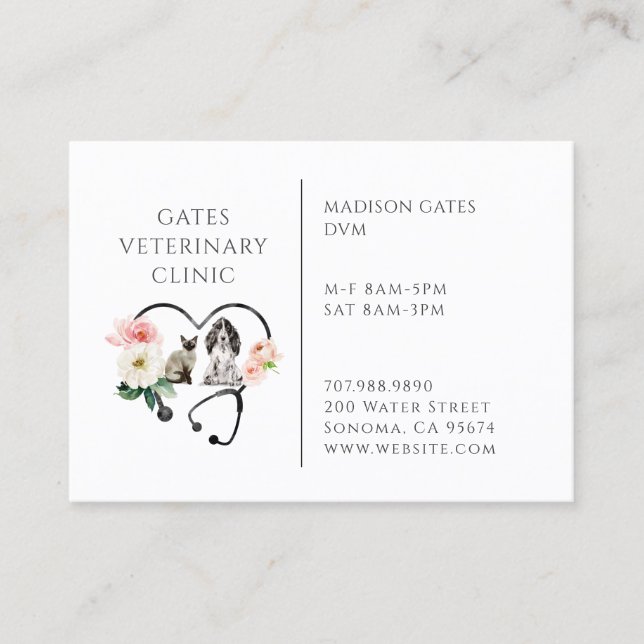 Tierärztin Visitenkarte (Vorderseite)