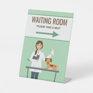 Tierärztin - Wartezimmer Sockelschild