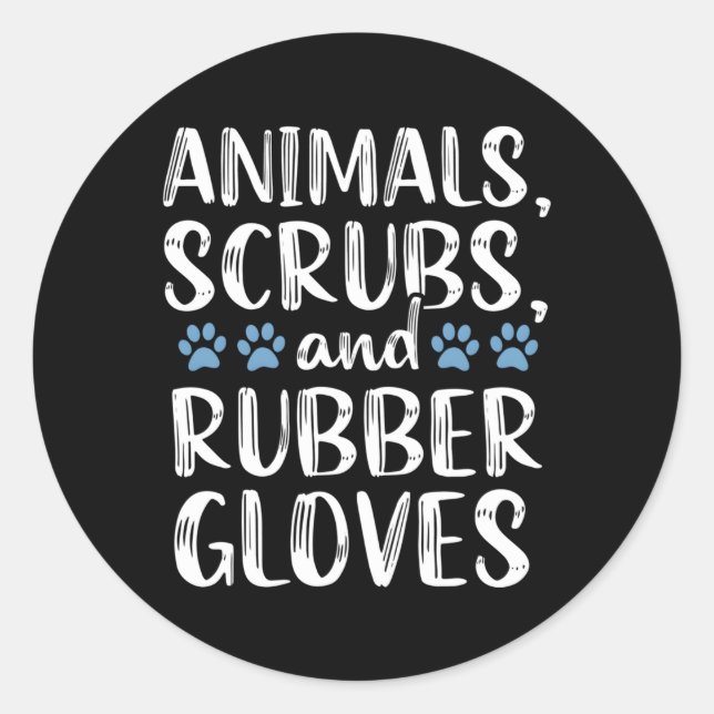 Tierärztliche Assistentin Tierschutz Runder Aufkleber (Vorderseite)