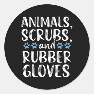 Tierärztliche Assistentin Tierschutz Runder Aufkleber