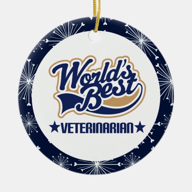Tierärztliche Geschenk-Verzierung Keramikornament (Vorne)
